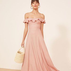 REFORMATION - Verbena Dress in Blush, Size 6